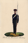 32494 Afbeelding van het uniform van een schutter van de Utrechtse Provinciale Schutterij.